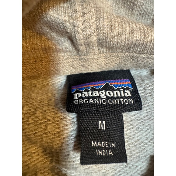 Patagonia Womens Organic Cotton Graphic Hoodie Brown Heather Sweatshirt Medium - Picture 3 of 11